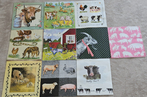 Servietten kuh tiere schaf - servietten,