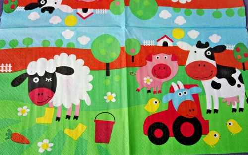 Servietten bauernhof tiere - servietten,