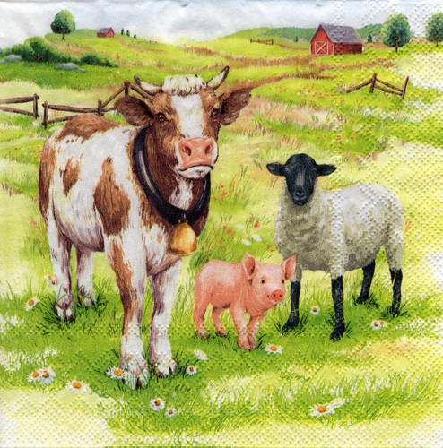 Servietten bauernhof - servietten,