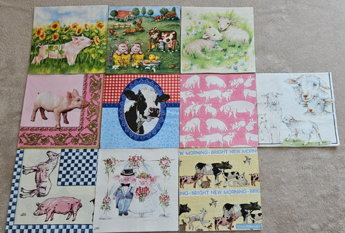 Servietten kuh kühe tiere - 10,